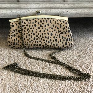 Leopard crossbody clutch